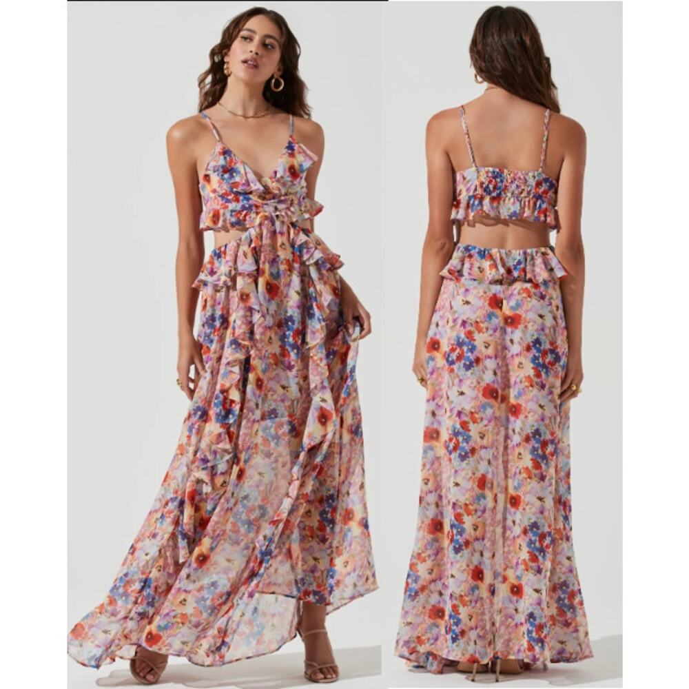 Astr Floral Maxi Dress